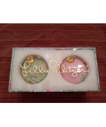 NIB Lilly Pulitzer Christmas Ornaments Set of Two (2) - $559.01 MXN