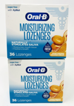 2 Pack Oral B Moisturizing Lozenges 36 Moisturizing Orange Cream Xylitol... - £23.56 GBP