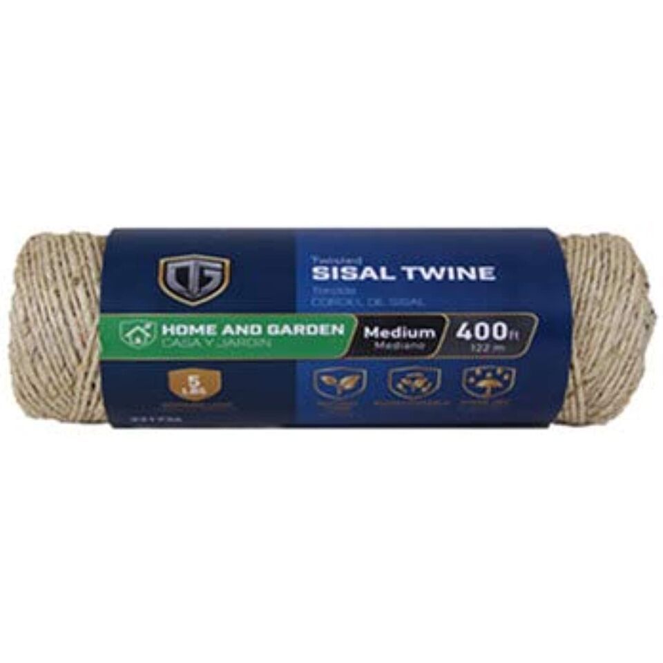 Tru-guard 642091 Natural Fiber Twisted Sisal Twine, 1-ply X 400&#39; - $18.28