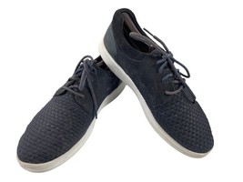 UGG Australia Oxford Men 11.5M HEPNER Shoes Blue Suede Woven Sneakers Co... - $37.44