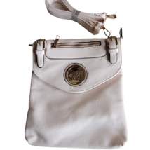 Cream White Handbag Purse Bag Shoulder Messenger Cross Body Faux Leather... - £16.79 GBP