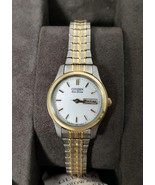 Citizen Ladies Eco-drive White Dial Expansion Two Tone Bracelet Watch EW... - $158.39