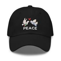 Generic Israel Palestine Peace Pigeons Gift Dad hat Black - $34.25