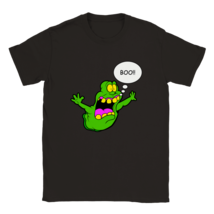 Funny boo tee shirt T-shirt apparel Ghostbusters slimer comic cartoon halloween - £20.07 GBP+