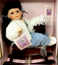 Collectible Memories Porcelain Doll JOSEPHINE on Rocking Horse 13&quot; - £15.97 GBP