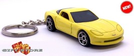 Rare! Key Chain Ring Yellow Chevy Corvette C6 Coupe Chevrolet New Custom Limited - $38.98