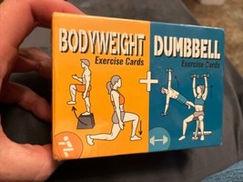 New 2 In 1 Bodyweight Plus Dumbbell Exercise Cards  Sealed - $19.79