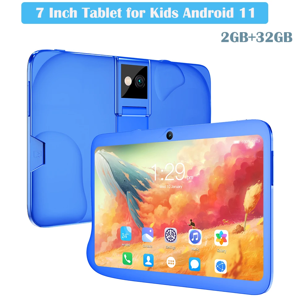 Learning Tablet for Kids Android 11 2GB 32GB 7 Inch Kids Tablet Toddler - £63.98 GBP
