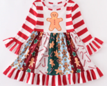 NEW Boutique Gingerbread Man Girls Christmas Panel Twirl Dress - £5.58 GBP+