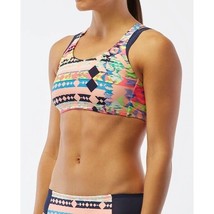 TYR Womens Circuit Mesh Swim Top Contour Cup Boca Chica Pink Colorful M/8 - £11.43 GBP