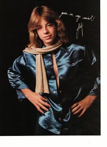 Leif Garrett teen magazine pinup clipping vintage 1970&#39;s blue satin shirt scarf - £2.76 GBP