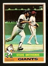 San Francisco Giants Steve Ontiveros 1976 Topps Baseball Card # 284 G/VG - £0.39 GBP