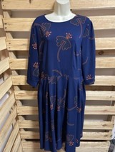 Unbranded Asymetrical Blue Orange Floral Print Dress Woman&#39;s Size XL KG - $24.75