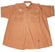 Texas Longhorns Columbia PFG Button Shirt Mens XL Vented Burnt Orange UT... - $13.55