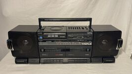 Vintage Yorx Triple Cassette Portable Stereo System Used P1310 *Fast Shi... - $98.00