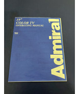 Admiral 19&quot; color TV operating manual model 12024 - $373.83 MXN