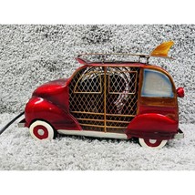 Deco Breeze Euro Car Figurine Fan station wagon with surfboard table top fan - $28.42