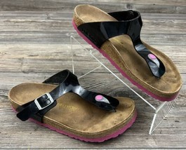 Birkenstock Women&#39;s Gizeh Birko-Flor Sandals Back Patent Leather/Pink 39... - $29.70