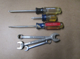 Craftsman Tools Lot 3 Wrenches 3 Screwdrivers - $16.14