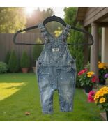 Oshkosh B&#39;Gosh Heart Print Light Blue Denim Overalls Size 6 Months Baby ... - $20.79 CAD