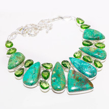 Shattuckite Green Amethyst Gemstone Handmade Gift Necklace Jewelry 18&#39;&#39; ... - $16.99