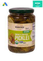 UPC 042563013646 Woodstock Organic Bread &amp; Butter Pickle Chips 24 oz 3 Included - £36.08 GBP