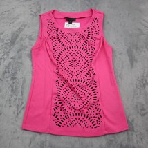 Worthington Shirt Womens S Pink Sleeveless Round Neck Knit Pullover Blouse - £17.87 GBP