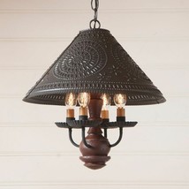 Homespun Shade Light in Plantation Red - 4 Light - £296.77 GBP