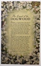 The Legend of the Dogwood Tree Jesus Crucifixion Story Linen Postcard As... - $6.00