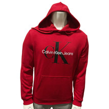 Nwt Calvin Klein Msrp $111.99 Men&#39;s Red Long Sleeve Hoodie Sweatshirt Size M - £46.64 GBP