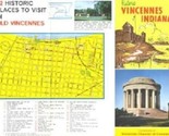 Vincennes Indiana 42 Historic Places Brochure 1960&#39;s - £11.82 GBP