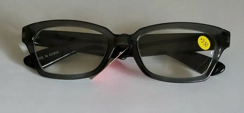Plastic Framed Reading Eye Glasses ~ Gray/Black Frame ~ +3.50 Strength ~... - $20.00