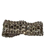 Gold Tone Metal Chain Link Bracelet Chunky Heavy Fashion Jewelry - $13.00