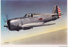 Curtiss P-36 Pursuit VTG 1940s 10.5x13&quot; Paper Photo Airplane Print - $8.00