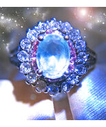 HAUNTED ANTIQUE RING AUREM LUMINIS TRI FLAME CROWN HIGHEST LIGHT COLLECT... - $679.77