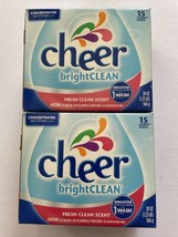 Cheer Bright Clean Fresh Scent Powder Laundry Detergent 15 Loads X2 Discontinued - £55.35 GBP