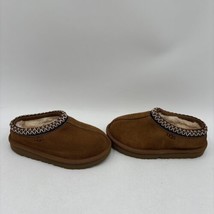 UGG Tasman II Tan Suede Round Toe Lined Slip On Slippers, Toddler Size 11 - £48.05 GBP