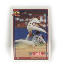 1991 Topps Baseball Card #76 - Jerry Browne - Cleveland Indians - 2B - £0.77 GBP