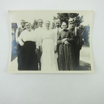Photograph Men &amp; Women Standing Outside Raman Homan Briney Ohio Antique 1920s - £15.84 GBP