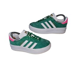 adidas Originals Gazelle Bold Green White Pink Women&#39;s Size 5.5 - $44.10