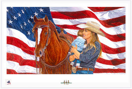 LIMITED EDITION GICLEE PRINT - &quot; AMERICAN COWGIRL #24 - CHARLA WARD - WY... - $385.00
