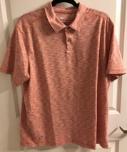Tommy Bahama Men&#39;s Peach/Orange Heather Size XL Button Collared Polo Shirt  EUC - £17.91 GBP