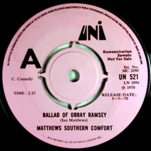 [RARE] Matthews&#39; Southern Comfort - Ballad Of Obray Ramsey [7&quot; Promo] UK... - £17.92 GBP