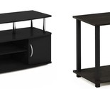 Furinno Jaya Simplistic Set Of 2 End Tables, Espresso/Black,, Americano/... - $142.97