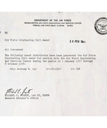1980 Air Force Outstanding Service Sgt Anthony Cyr Maine Lot Of 3 Papers... - $366.69 MXN