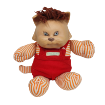 Vintage 1983 Cabbage Patch Kids Koosas Cat Stuffed Animal Plush Toy Red Outfit - $37.05