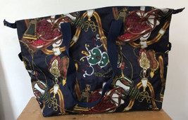 Gloria Vanderbilt Large Navy Blue Gold Tote Shoulder Bag - £799.20 GBP