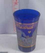 Madria Cobalt Blue Frosted Shot Glass Shotglass Good - £7.91 GBP