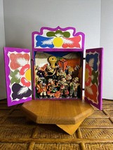 Nativity And Musicians Peruvian Retablo  Colorful Miniature - $56.10