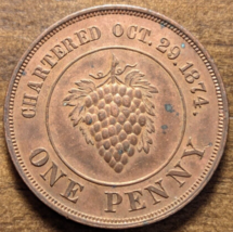 Chicago, Illinois IL Fairview Chapter No. 161 Copper Masonic Penny Token... - €28,26 EUR